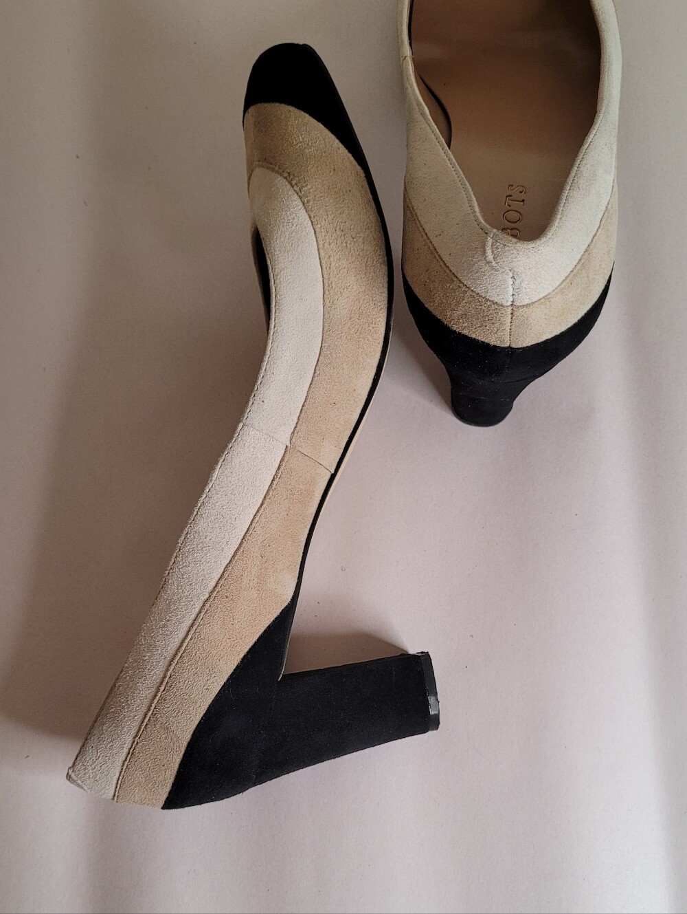 Talbots Suede Colorblock Pumps - Picture 7 of 11